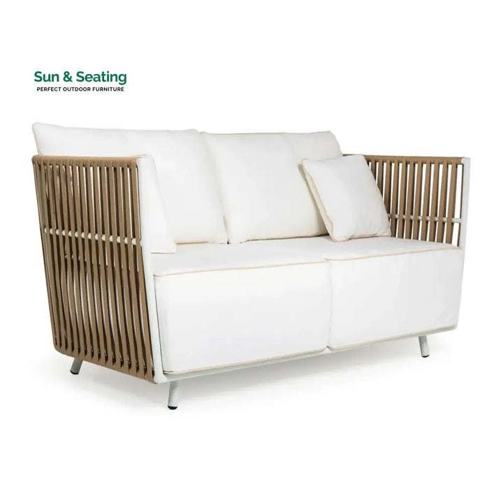 Suyin All-Weather Rope 4- Seater Sofa Set With Glass Top Table Sofa Set