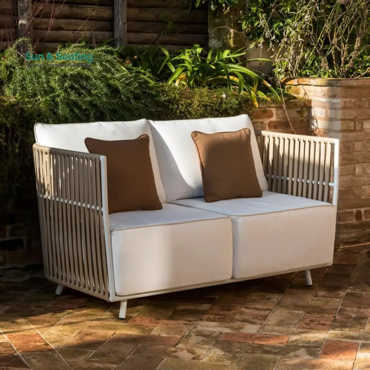 Suyin All-Weather Rope 4- Seater Sofa Set With Glass Top Table Sofa Set