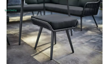 Swifter Outdoor Garden Balcony Sofa Set 5 Seater and 1 Center Table With 2 Ottoman Set (Tan) Sofa Sets