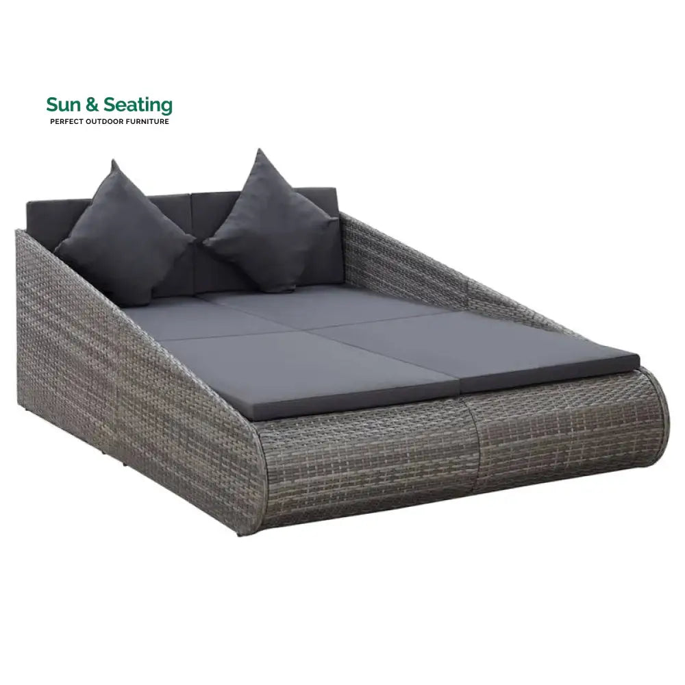 Sylvana Outdoor Poolside Sunbed With Cushion Daybed (Grey) Sunbed