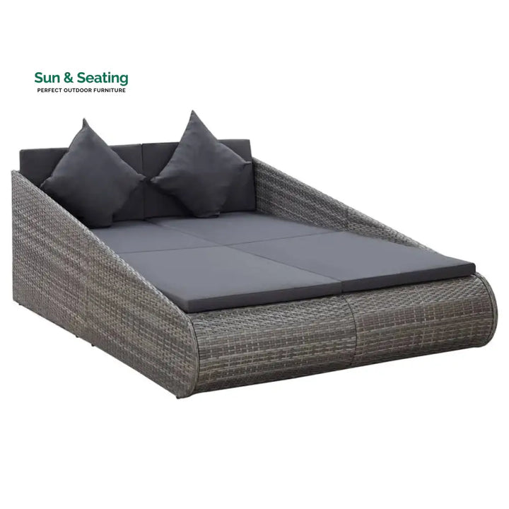 Sylvana Outdoor Poolside Sunbed With Cushion Daybed (Grey) Sunbed