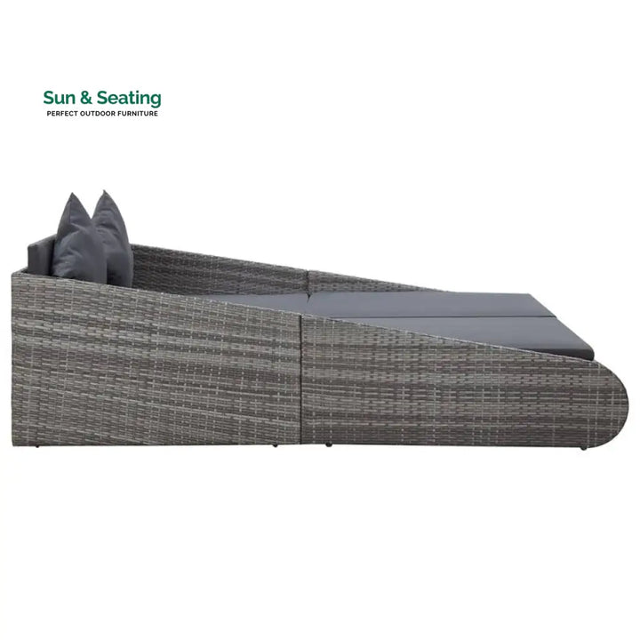 Sylvana Outdoor Poolside Sunbed With Cushion Daybed (Grey) Sunbed