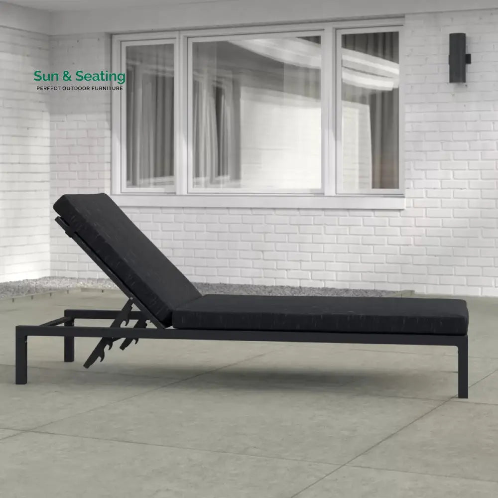 Syon Outdoor Swimming Poolside Lounger (Black) Loungers