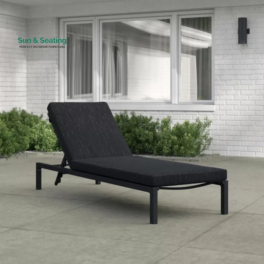 Syon Outdoor Swimming Poolside Lounger (Black) Loungers