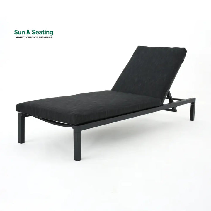 Syon Outdoor Swimming Poolside Lounger (Black) Loungers