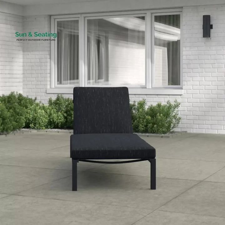 Syon Outdoor Swimming Poolside Lounger (Black) Loungers