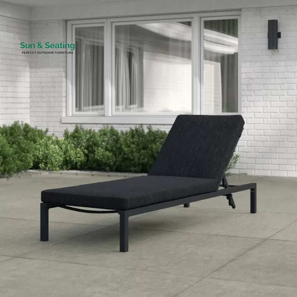 Syon Outdoor Swimming Poolside Lounger (Black) Loungers