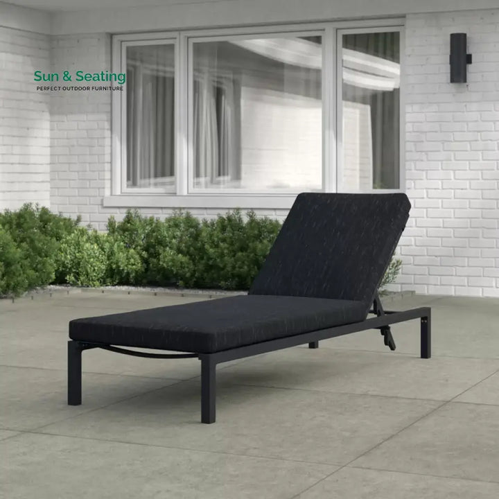 Syon Outdoor Swimming Poolside Lounger (Black) Loungers