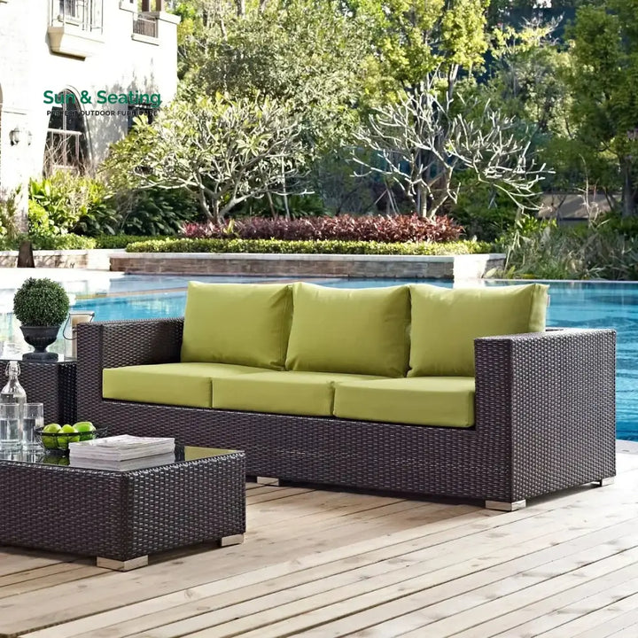 Tamara Outdoor All-Weather Wicker 3-Seater Sofa Sofa Set