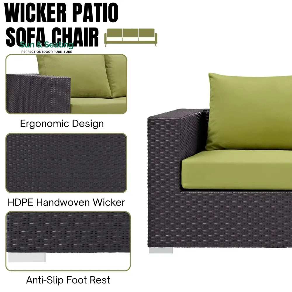 Tamara Outdoor All-Weather Wicker 3-Seater Sofa Sofa Set