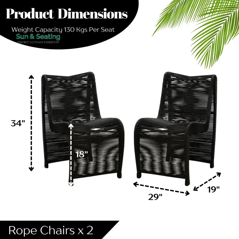 Tanishka 2-Piece Outdoor Rope Patio Chairs Patio Chairs