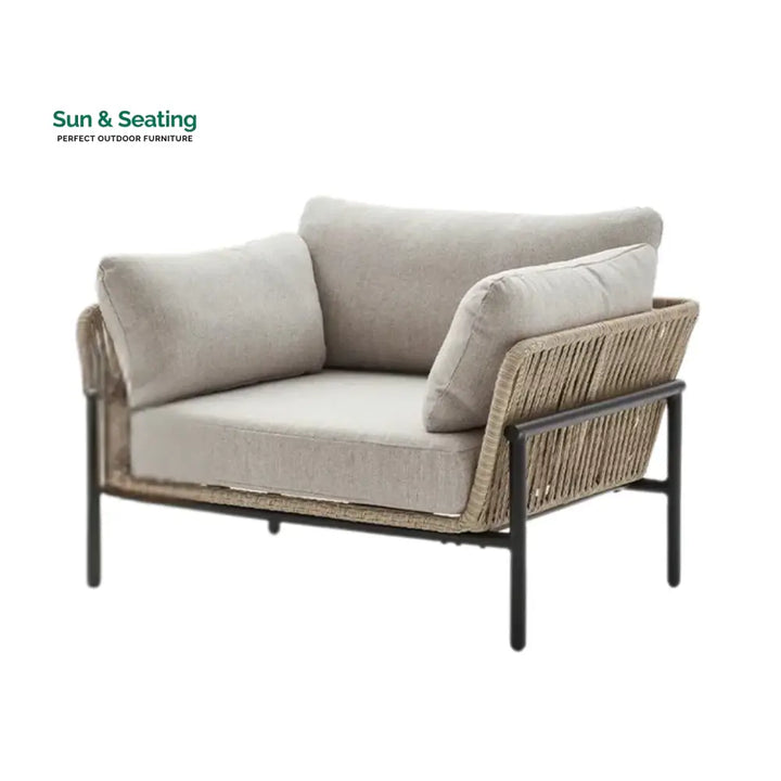 Tapasya Outdoor 4-Piece Rope Conversation Sofa Set Sofa Set