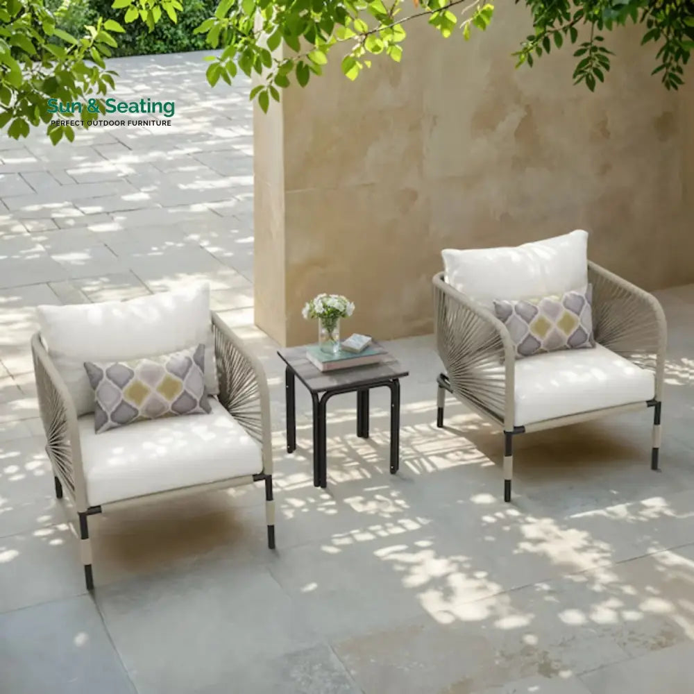 Taylor 3 Piece Garden Outdoor Rope Patio Set Patio Set