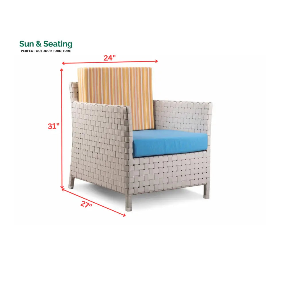 Tecla Outdoor Sofa Set 2 Seater 2 Single seater and 1 Center Table (Off White) Sofa Sets