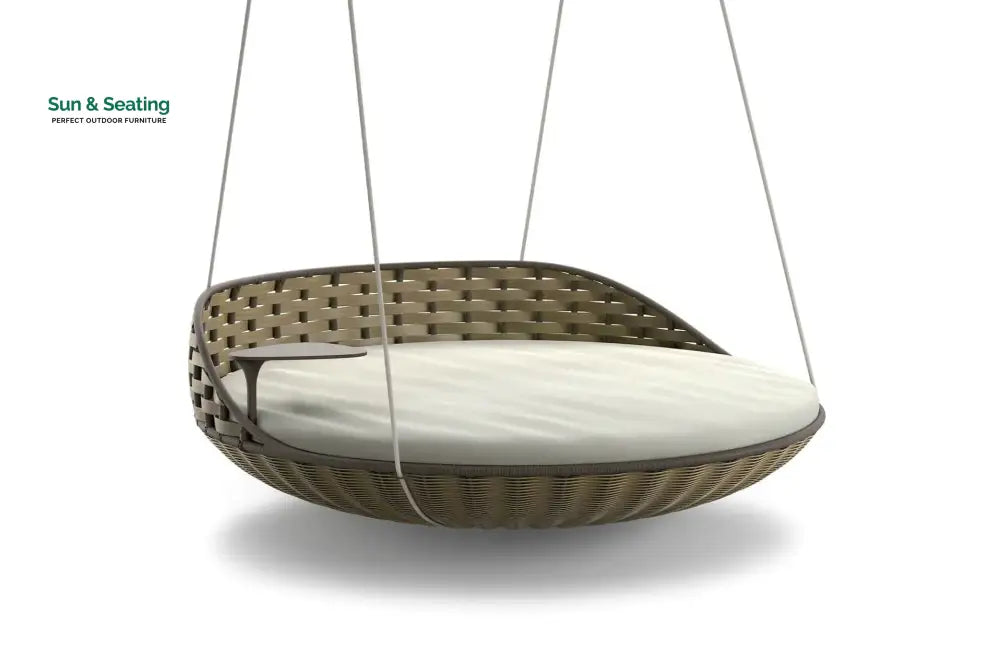 Teirtu Three Seater Hanging Swing Without Stand For Balcony Garden Swing Olive Swings