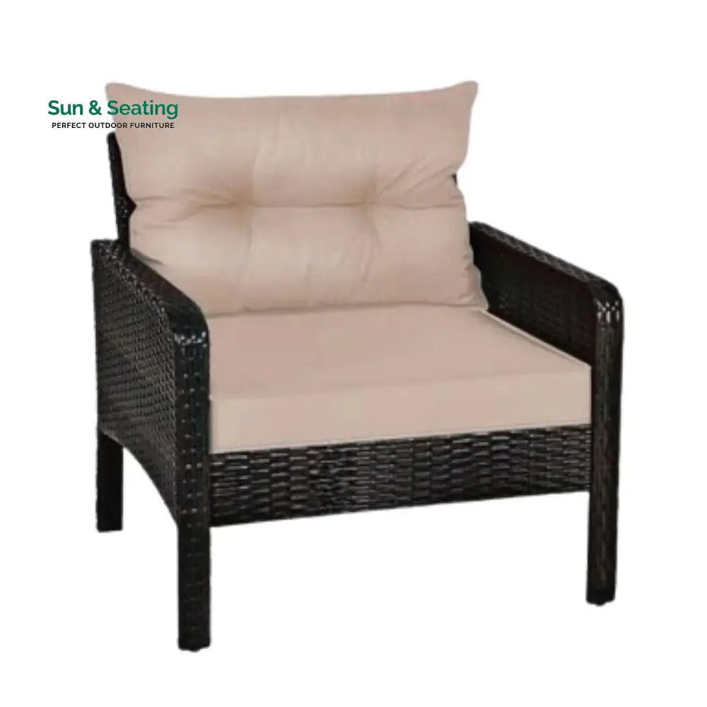 Thalia Outdoor Wicker 5-Piece Patio Sofa Set Patio Sofa Set