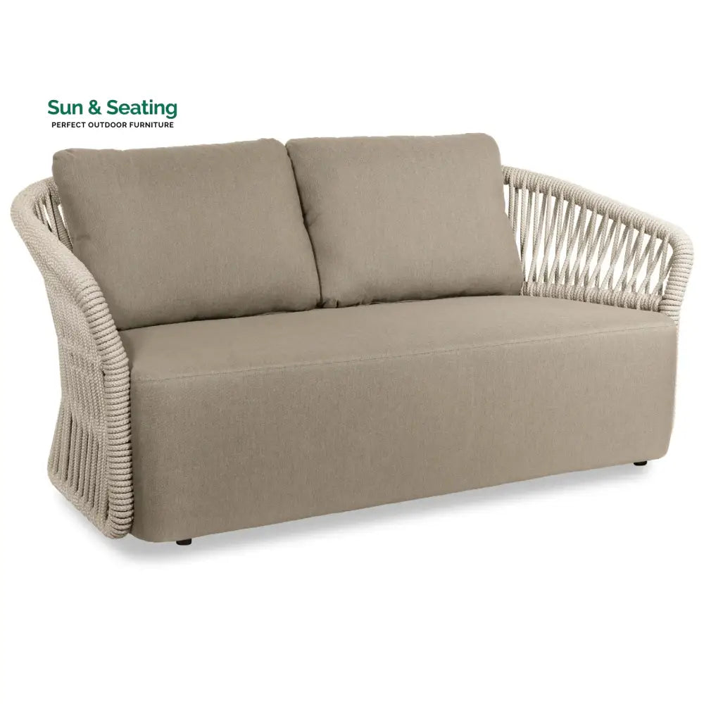 Thoma Outdoor Garden Balcony Sofa Set 2 Seater 2 Single Seater 1 Center Table Set Braid &amp; Rope (Beige) Sofa Sets