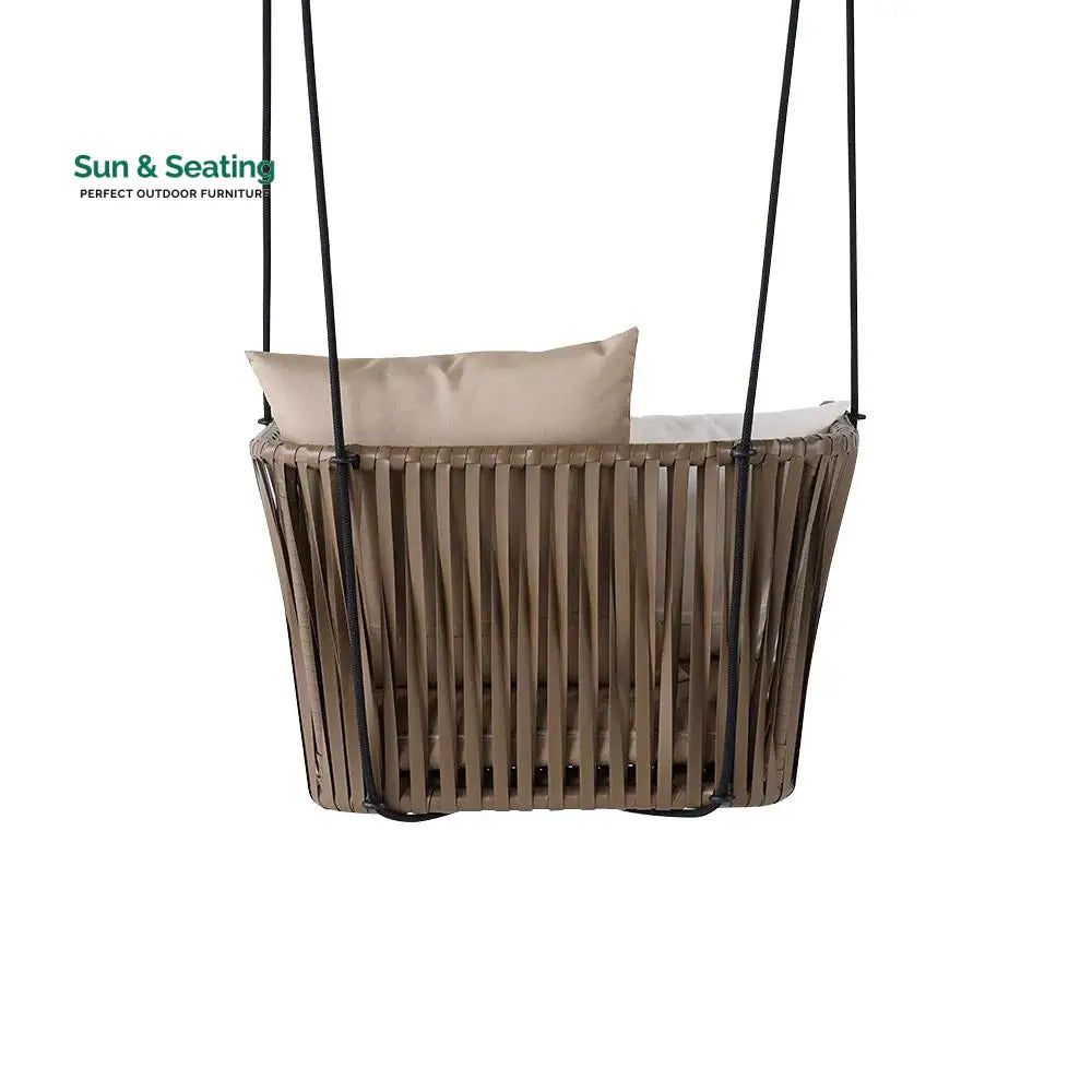 Tofull Single Seater Hanging Swing Without Stand For Balcony Garden Swing (Brown) Swings