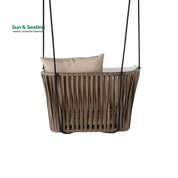 Tofull Single Seater Hanging Swing Without Stand For Balcony Garden Swing (Brown) Swings