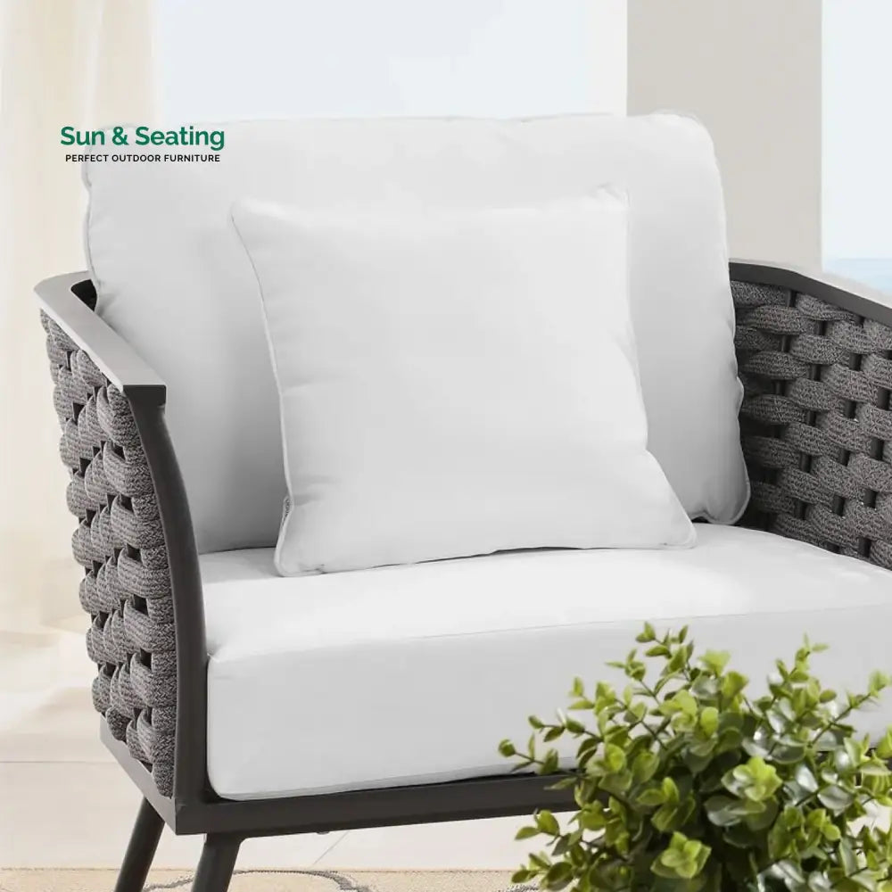 Tomoko 6-Piece Outdoor Rope Sofa Set (Grey &amp; White) Sofa Set