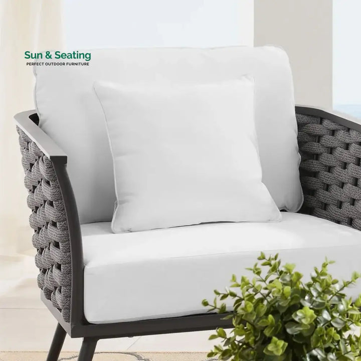 Tomoko 6-Piece Outdoor Rope Sofa Set (Grey &amp; White) Sofa Set