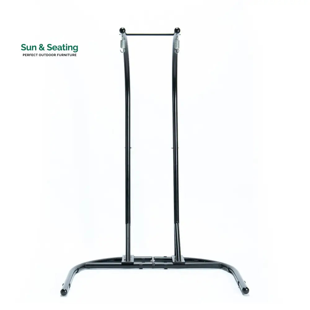 Tonia Double Seater Hanging Swing With Stand For Balcony Garden Swing (Black) Braided and Rope Swings