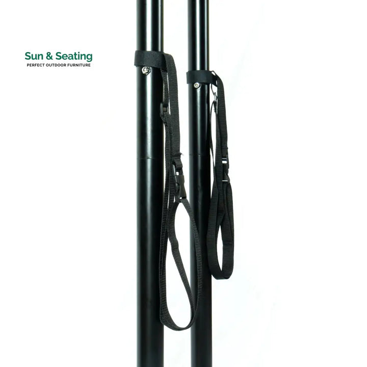 Tonia Double Seater Hanging Swing With Stand For Balcony Garden Swing (Black) Braided and Rope Swings