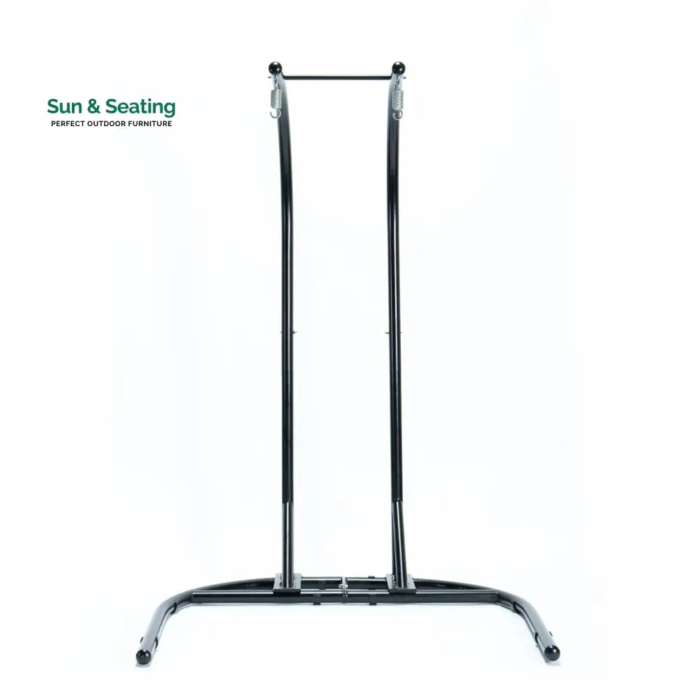 Tonia Double Seater Hanging Swing With Stand For Balcony Garden Swing (Black) Braided and Rope Swings