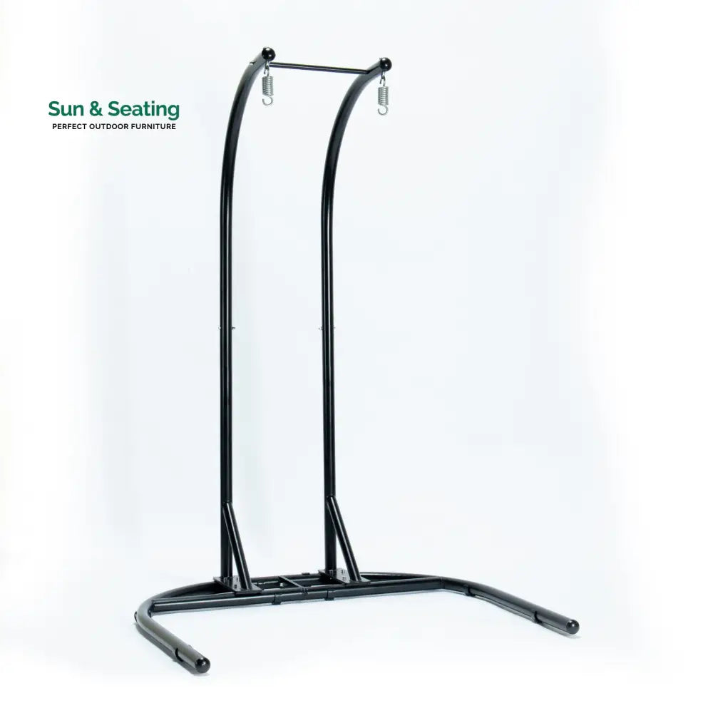 Tonia Double Seater Hanging Swing With Stand For Balcony Garden Swing (Black) Braided and Rope Swings