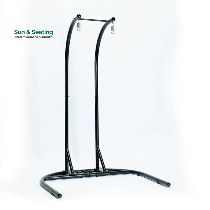 Tonia Double Seater Hanging Swing With Stand For Balcony Garden Swing (Black) Braided and Rope Swings