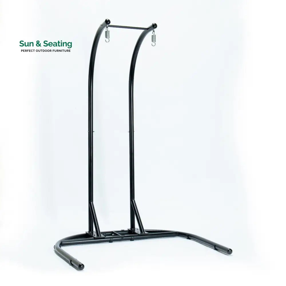 Tonia Double Seater Hanging Swing With Stand For Balcony Garden Swing (Black) Braided and Rope Swings