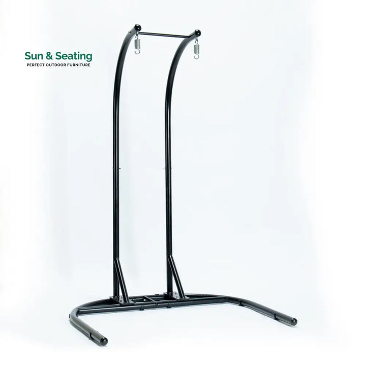 Tonia Double Seater Hanging Swing With Stand For Balcony Garden Swing (Black) Braided and Rope Swings