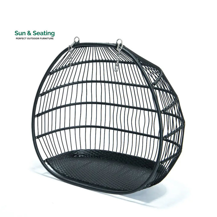 Tonia Double Seater Hanging Swing With Stand For Balcony Garden Swing (Black) Braided and Rope Swings