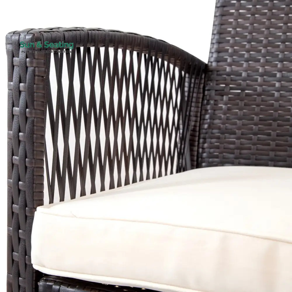 Trevisan Outdoor Sofa Set 2 Seater 2 Single seater and 1 Center Table (Brown + White) Sofa Sets