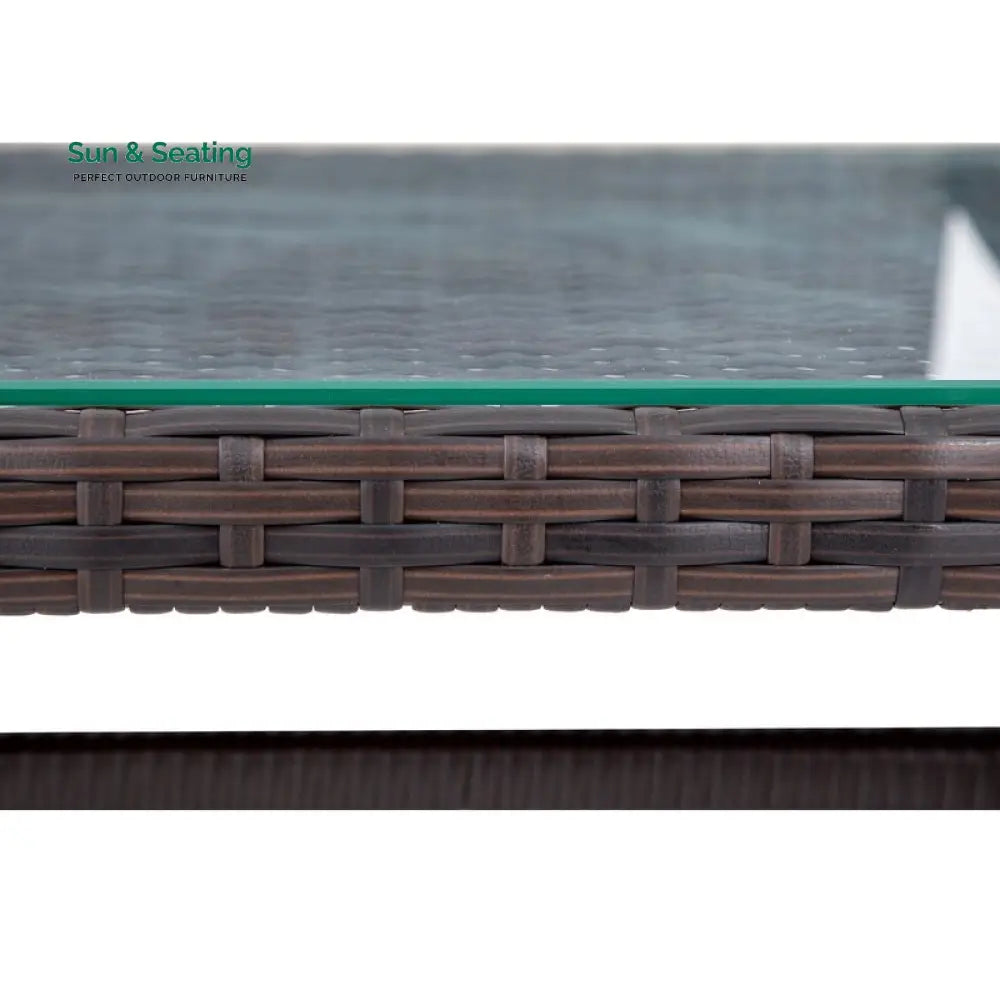 Trevisan Outdoor Sofa Set 2 Seater 2 Single seater and 1 Center Table (Brown + White) Sofa Sets