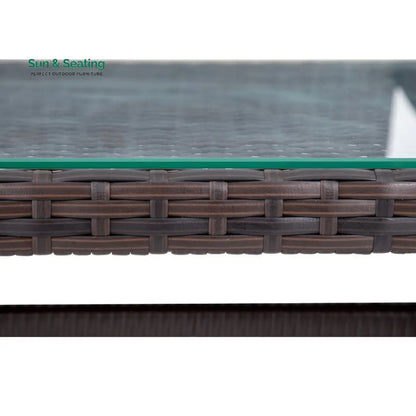 Trevisan Outdoor Sofa Set 2 Seater 2 Single seater and 1 Center Table (Brown + White) Sofa Sets