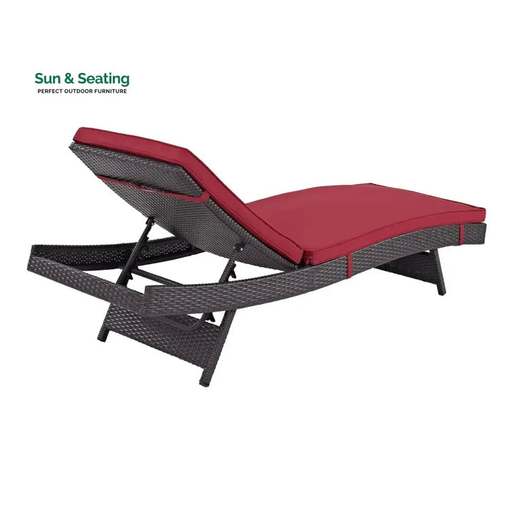 Trinidad Outdoor Rattan Wicker Chaise Lounger For Poolside