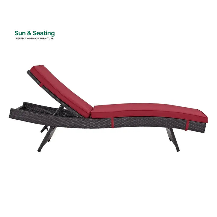 Trinidad Outdoor Rattan Wicker Chaise Lounger For Poolside