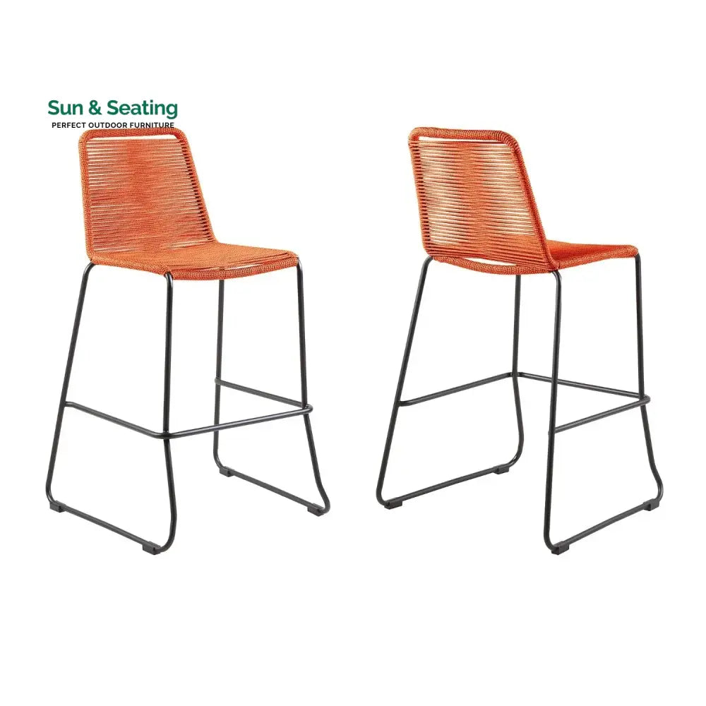 Trisha 2-Piece Outdoor Rope Bar Chairs – Stylish Comfort Built to Last Bar Chairs