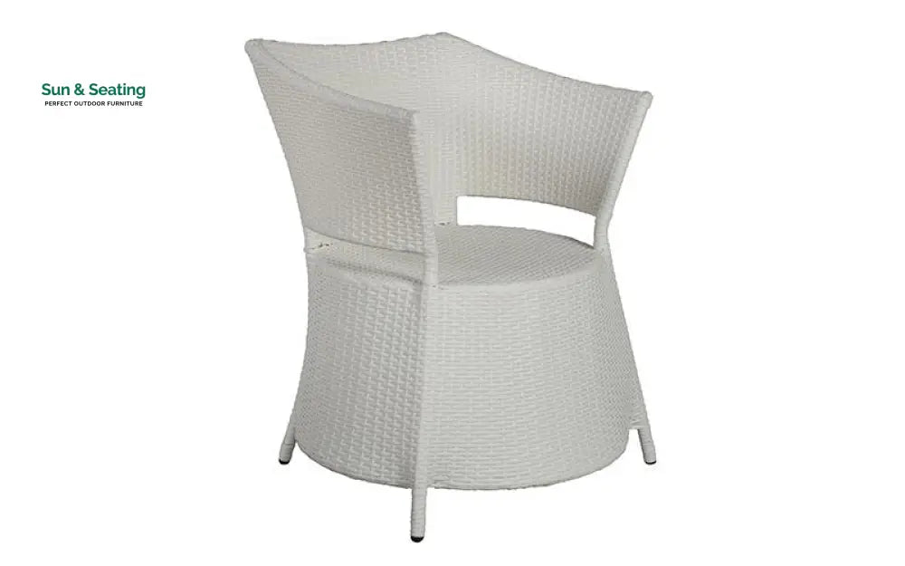 Tubl Outdoor Patio Seating Set 4 Chairs and 1 Table Set (White) Coffee Table Sets