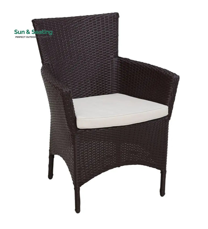 Tukur Outdoor Patio Seating Set 2 Chairs and 1 Table Set (Brown) Coffee Table Sets