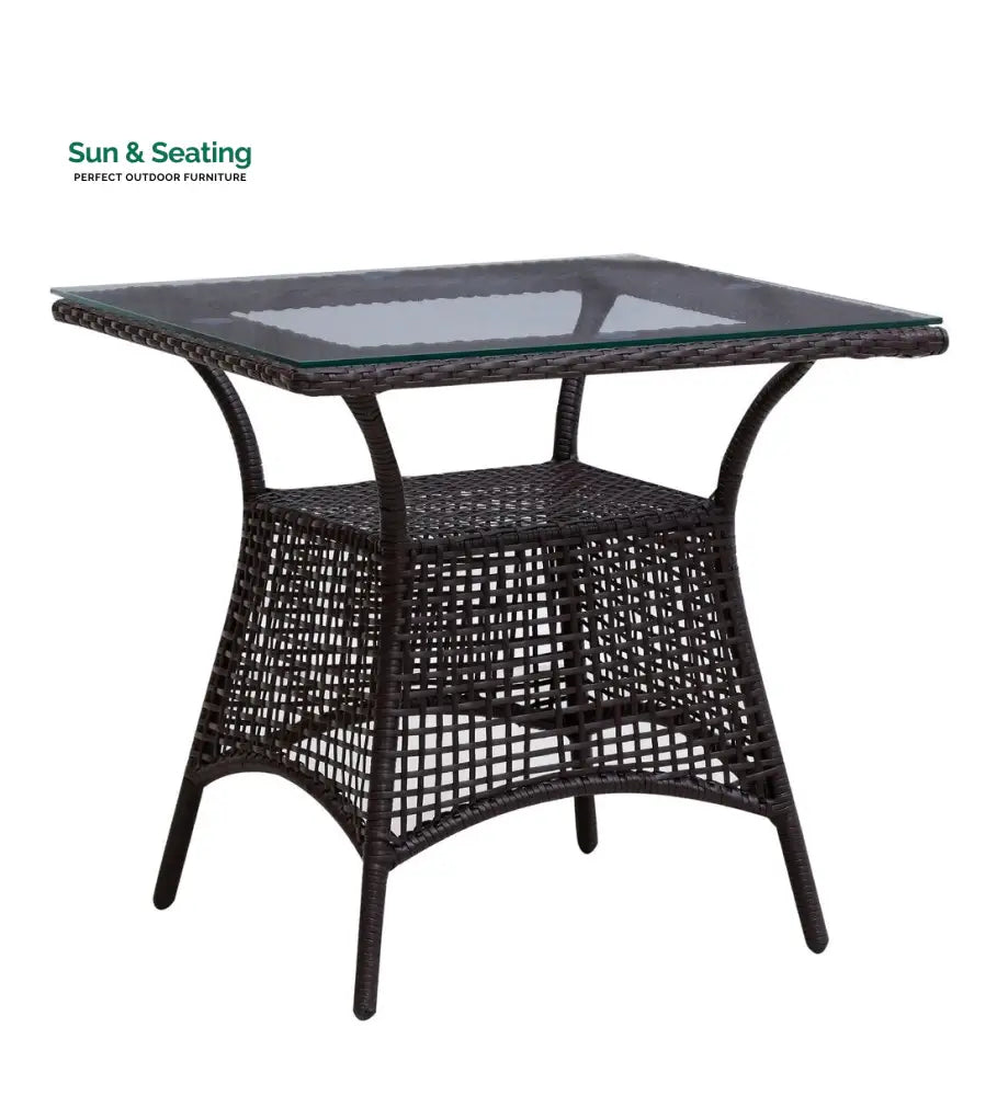 Tukur Outdoor Patio Seating Set 2 Chairs and 1 Table Set (Brown) Coffee Table Sets