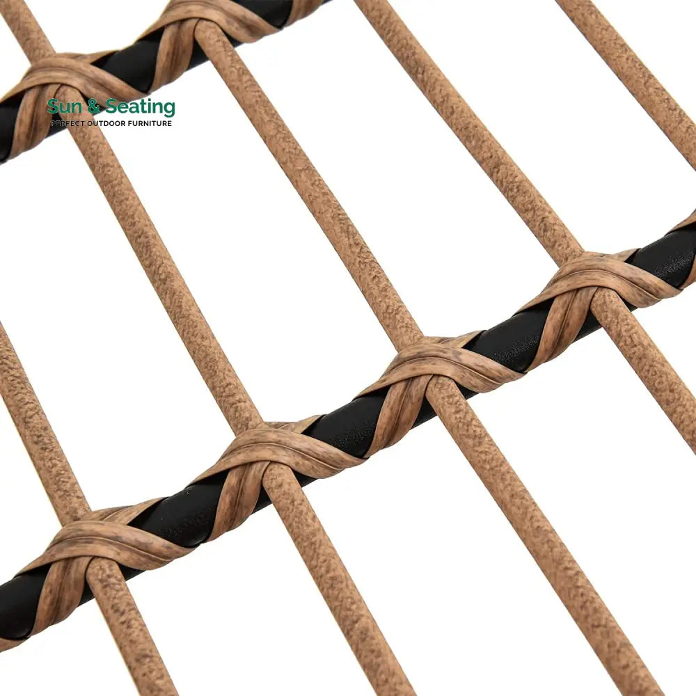 Tyamo Outdoor Garden Balcony Sofa Set 5 Seater and 1 Center Table Set (Tan + Beige) Sofa Sets