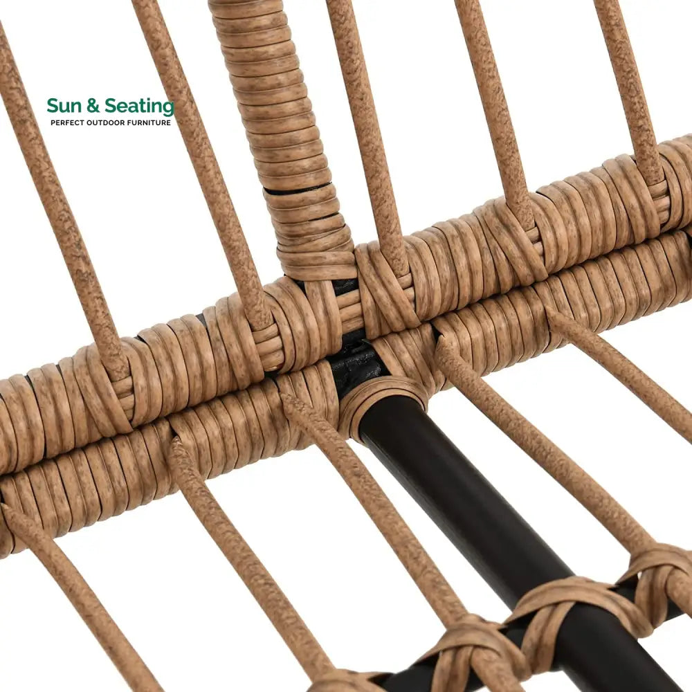 Tyamo Outdoor Garden Balcony Sofa Set 5 Seater and 1 Center Table Set (Tan + Beige) Sofa Sets