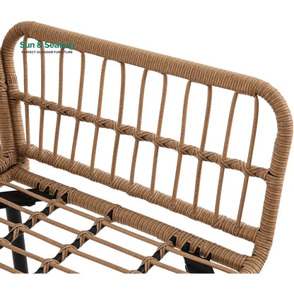 Tyamo Outdoor Garden Balcony Sofa Set 5 Seater and 1 Center Table Set (Tan + Beige) Sofa Sets