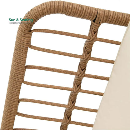 Tyamo Outdoor Garden Balcony Sofa Set 5 Seater and 1 Center Table Set (Tan + Beige) Sofa Sets