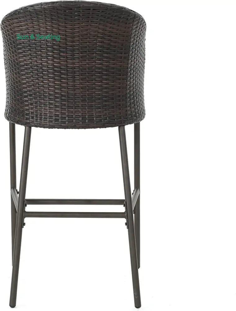 Udinesi Outdoor Patio Bar Chair 2 Chairs For Balcony (Brown) Bar Sets