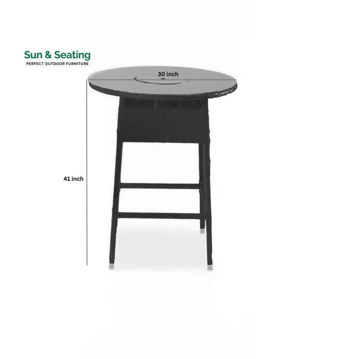 Udinesi Outdoor Patio Bar Sets 4 Chairs and 1 Table (Dark Brown) Bar Sets
