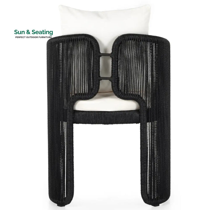 Ugo Outdoor Patio Seating Single chair (Black) Coffee Table Sets