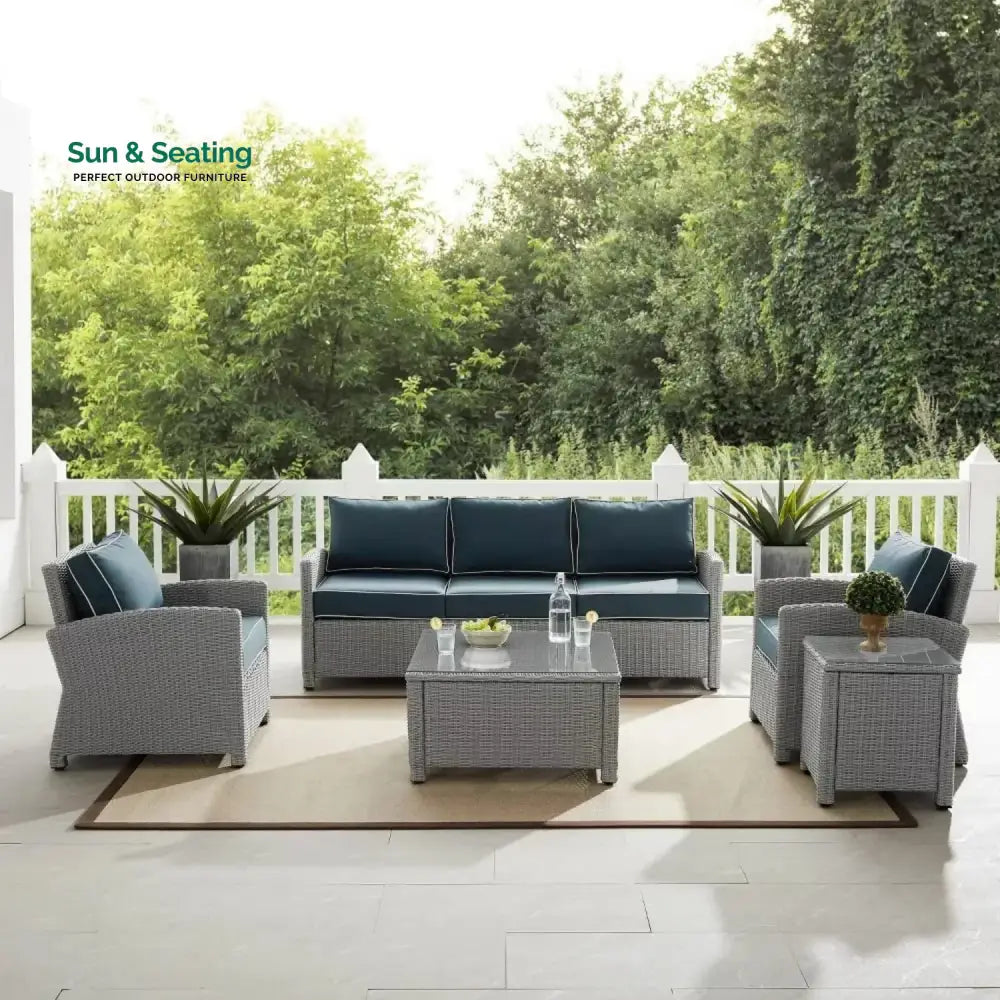Ulani Outdoor Wicker 5-Seater Sofa Set Sofa Set
